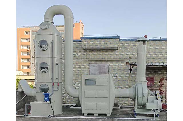 噴淋塔+活性炭吸附箱+風機 噴淋塔+活性炭吸附箱+風機